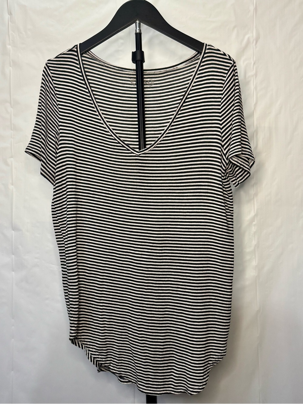 Mudd Black and White Striped Top